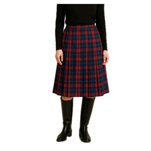 Pendleton Woolen Mills Skirt Pleated Authentic Mac Lennan Tartan Blue Red - Picture 5 of 5